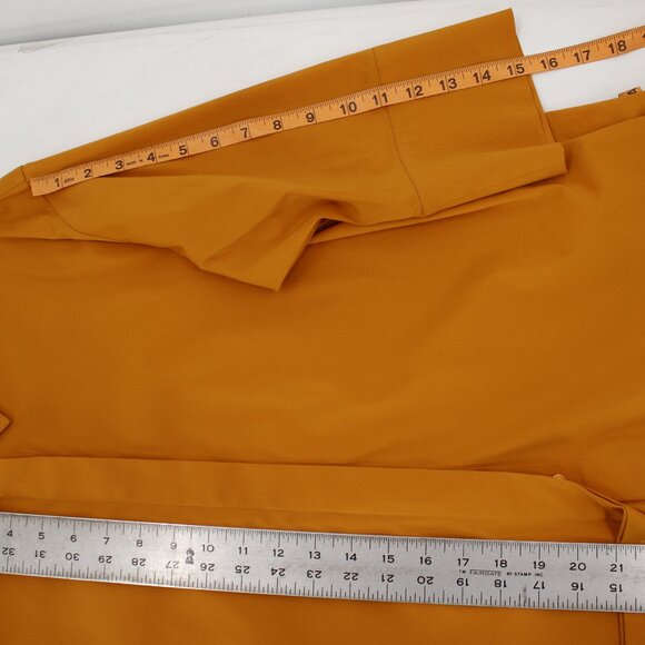 Lafayette 148 tunic shirt women's small short sleeve button up orange cotton - Picture 12 of 16